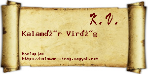 Kalamár Virág névjegykártya
