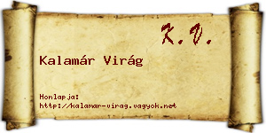 Kalamár Virág névjegykártya